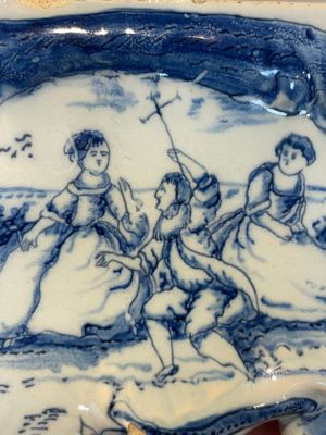 A rare blue and white Dutch Delft jewellery casket and cover, 18th C. — foto 14