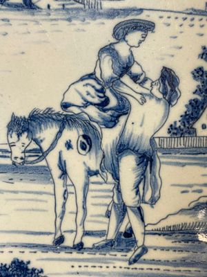 A rare blue and white Dutch Delft jewellery casket and cover, 18th C. — foto 4