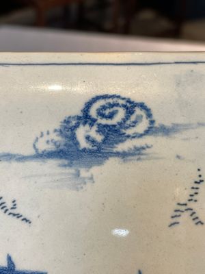 A rare blue and white Dutch Delft jewellery casket and cover, 18th C. — foto 6