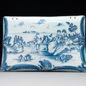 A rare blue and white Dutch Delft jewellery casket and cover, 18th C. — foto 6