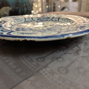 A rare blue and white Dutch maiolica chinoiserie Kraak-style dish, 17th C. — 照片 10