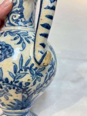A rare blue and white Portuguese jug, dated 1630 — photo 11