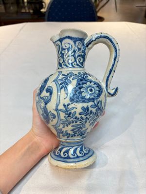 A rare blue and white Portuguese jug, dated 1630 — photo 2