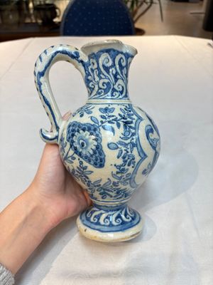 A rare blue and white Portuguese jug, dated 1630 — photo 4