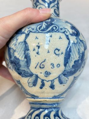 A rare blue and white Portuguese jug, dated 1630 — photo 7