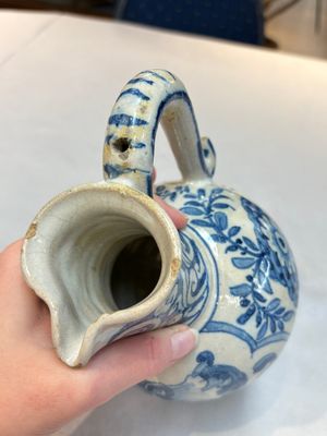 A rare blue and white Portuguese jug, dated 1630 — photo 10