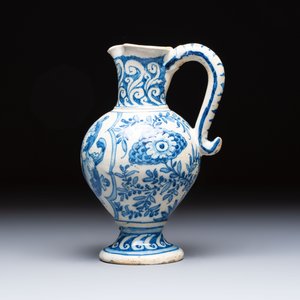 A rare blue and white Portuguese jug, dated 1630 — photo 2