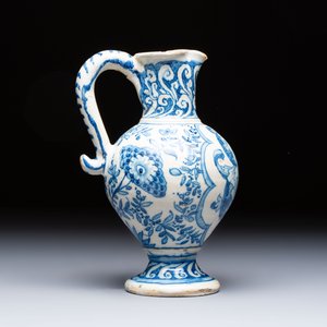 A rare blue and white Portuguese jug, dated 1630 — photo 4
