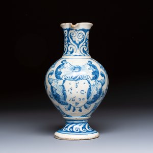 A rare blue and white Portuguese jug, dated 1630 — photo 5