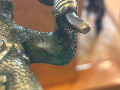 A rare bronze 'wild man' candlestick, Flanders or Germany, 15/16th C. — photo 23