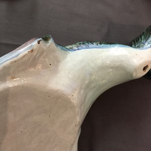 A rare Brussels faience dolphin-shaped fountain and basin, 18th C. — 照片 4