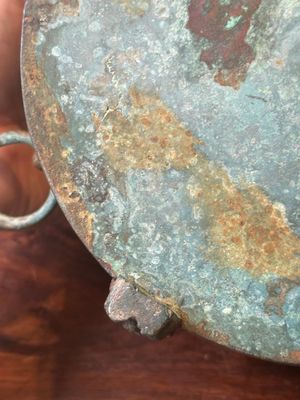 A rare Chinese archaic silver-inlaid bronze cosmetic box and cover, 'lian', Western Han — 照片 22