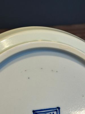 A rare Chinese blue and white 'Bleu de Hue' plate for the Vietnamese market, Bích ngọc 壁玉 seal mark, 19th C. — photo 11