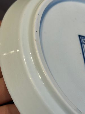 A rare Chinese blue and white 'Bleu de Hue' plate for the Vietnamese market, Quốc bửu vô hà 國寶無暇 seal mark, 19th C. — photo 11