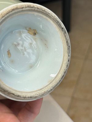 A rare Chinese blue and white, celadon-and-ge-glazed triple gourd vase, Kangxi — foto 13