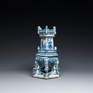A rare Chinese blue and white 'chanab' altar stand, 19th C. — 照片 6