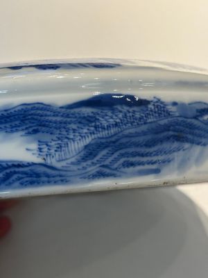 A rare Chinese blue and white cylindrical box and cover for the Thai or Vietnamese market, Jin Tang Fa Ji 錦堂發記 mark, Daoguang — photo 16