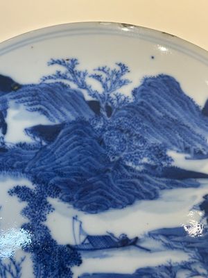 A rare Chinese blue and white cylindrical box and cover for the Thai or Vietnamese market, Jin Tang Fa Ji 錦堂發記 mark, Daoguang — photo 9