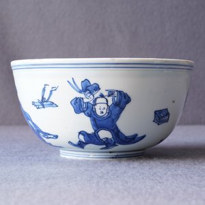 A rare Chinese blue and white double-walled warming bowl, 'zhuge', Jiajing — photo 9