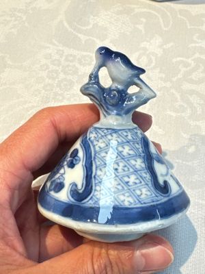 A rare Chinese blue and white five-piece garniture in Dutch Delft style, Kangxi mark, 19th C. — photo 45