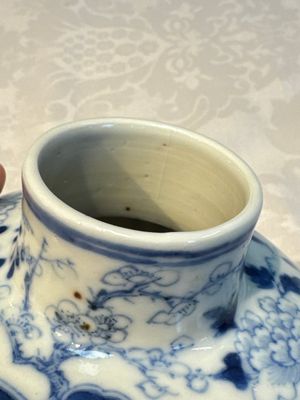 A rare Chinese blue and white five-piece garniture in Dutch Delft style, Kangxi mark, 19th C. — photo 60