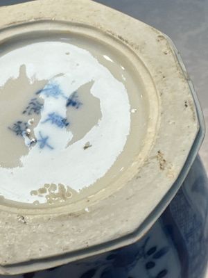 A rare Chinese blue and white five-piece garniture in Dutch Delft style, Kangxi mark, 19th C. — photo 74