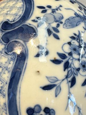 A rare Chinese blue and white five-piece garniture in Dutch Delft style, Kangxi mark, 19th C. — photo 81