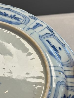 A rare Chinese blue and white 'Grasshopper' plate — 照片 18