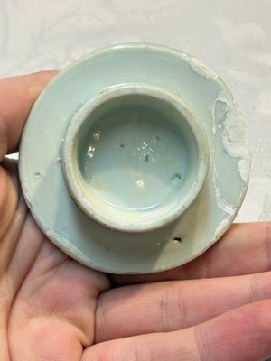 A rare Chinese blue and white reticulated double-walled ewer and cover with floral design, Kangxi — foto 14