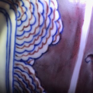 A rare Chinese blue, white and underglaze red rouleau vase, Kangxi — 照片 16