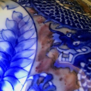 A rare Chinese blue, white and underglaze red rouleau vase, Kangxi — 照片 9