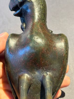 A rare Chinese bronze 'parrot' incense burner, Ming — photo 14
