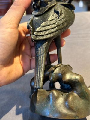A rare Chinese bronze 'parrot' incense burner, Ming — photo 7