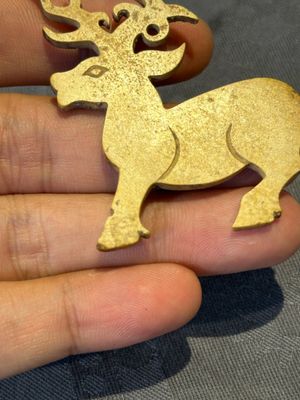 A rare Chinese calcified jade 'deer' pendant, Western Zhou — 照片 3