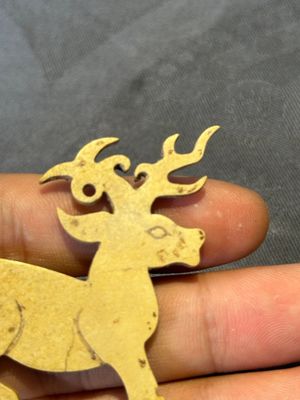 A rare Chinese calcified jade 'deer' pendant, Western Zhou — 照片 5