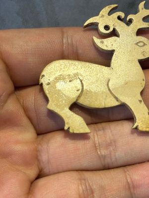 A rare Chinese calcified jade 'deer' pendant, Western Zhou — 照片 7