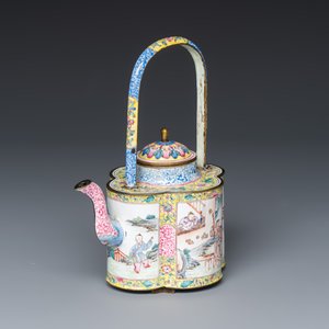 A rare Chinese Canton enamel teapot and cover — photo 1