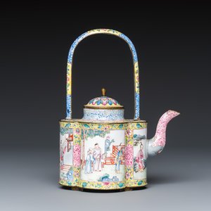 A rare Chinese Canton enamel teapot and cover — photo 4
