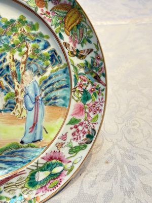 A rare Chinese Canton famille rose dish, 19th C. — 照片 7