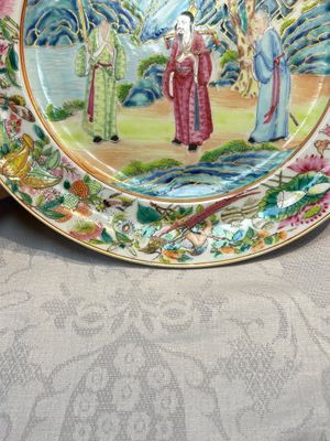 A rare Chinese Canton famille rose dish, 19th C. — 照片 8