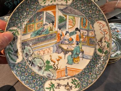 A rare Chinese Canton famille verte 27-piece tea service, 19th C. — photo 2