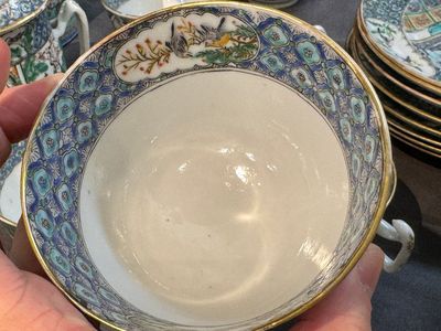 A rare Chinese Canton famille verte 27-piece tea service, 19th C. — photo 33