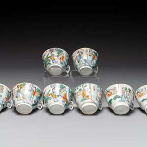 A rare Chinese Canton famille verte 27-piece tea service, 19th C. — photo 13