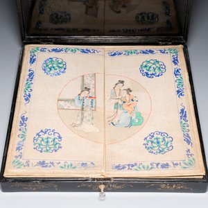 A rare Chinese Canton gilt black lacquer presentation box, 19th C. — 照片 3