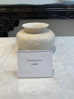 A rare Chinese Dehua blanc de Chine vase with floral design, Kangxi — photo 1