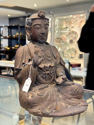 A rare Chinese dry lacquer figure of a Luohan, Ming — photo 11