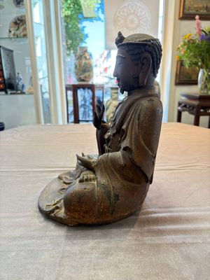 A rare Chinese dry lacquer figure of a Luohan, Ming — photo 2