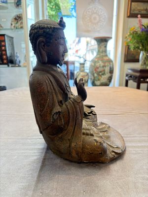 A rare Chinese dry lacquer figure of a Luohan, Ming — photo 4