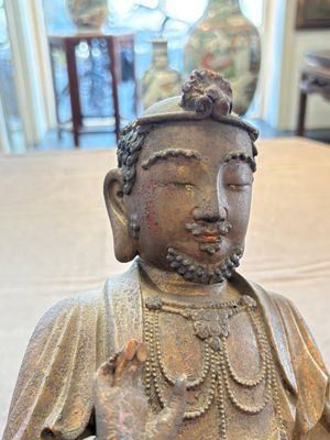 A rare Chinese dry lacquer figure of a Luohan, Ming — photo 8