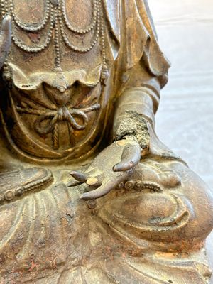 A rare Chinese dry lacquer figure of a Luohan, Ming — photo 10